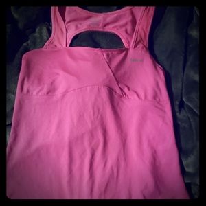 Reebok Hot Pink Open Back Top Women's Medium